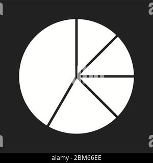 Beautiful Pie chart Vector Glyph icon Stock Vector