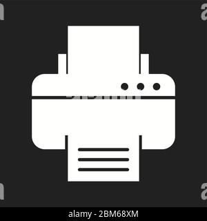 Beautiful Printer Vector Glyph icon Stock Vector