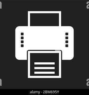 Beautiful Printer Vector Glyph icon Stock Vector