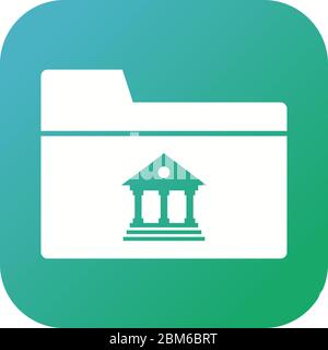 Beautiful Banking folder vector Glyph Icon Stock Vector