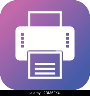 Beautiful Printer Vector Glyph icon Stock Vector