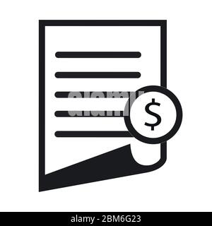 Invoice Line Icon Payment And Bill Invoice Order Symbol Concept Tax Sign Design Paper Bank