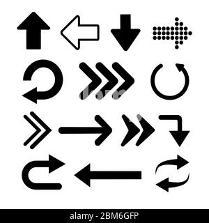 Arrows vector collection with elegant style and black color Stock Vector