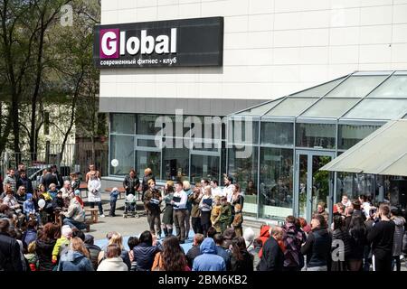 Khabarocsk, Russia - May 09, 2019: Concert in honor of the Victory Day in the great Patriotic war Stock Photo