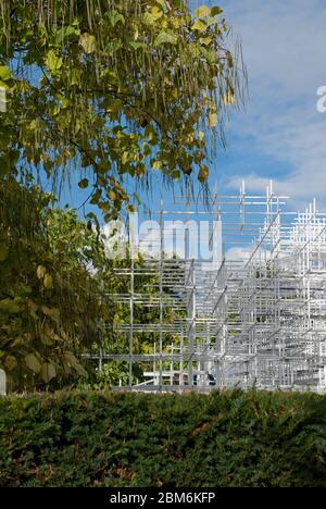 Summer Pavilion Serpentine Galleries Serpentine Pavilion 2013, Kensington Gardens, London, W2 3XA by Sou Fujimoto Stock Photo