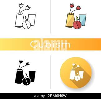 Cubism icon Stock Vector