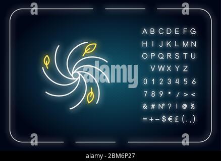 Hurricane neon light icon Stock Vector