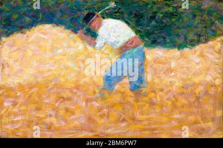 Georges Seurat, The Stone Breaker, painting, 1882 Stock Photo