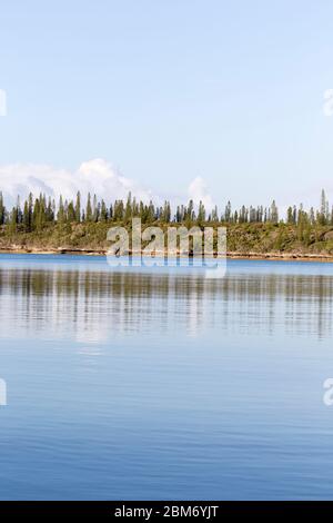 Vertical seascape of ile des pins, New Caledonia Stock Photo