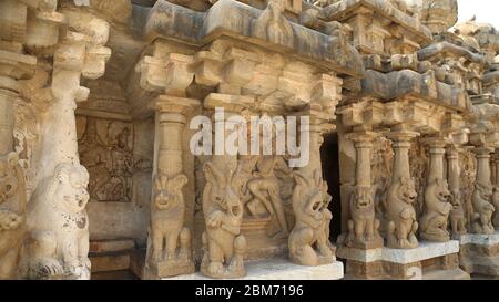 Kanchi Kailasanathar Temple in Kanchipuram, India Stock Photo