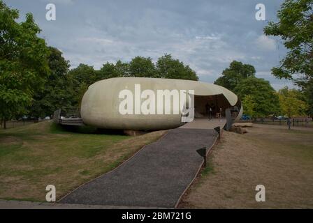 Summer Pavilion Serpentine Galleries Serpentine Pavilion 2014, Kensington Gardens, London, W2 3XA by Smiljan Radic Stock Photo