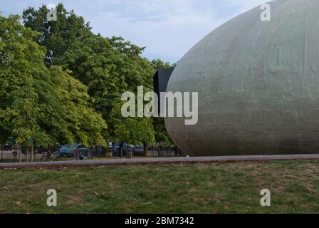 Summer Pavilion Serpentine Galleries Serpentine Pavilion 2014, Kensington Gardens, London, W2 3XA by Smiljan Radic Stock Photo