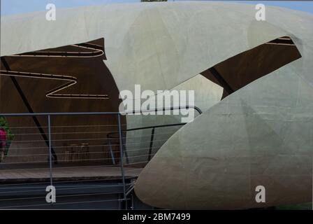 Summer Pavilion Serpentine Galleries Serpentine Pavilion 2014, Kensington Gardens, London, W2 3XA by Smiljan Radic Stock Photo