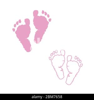 baby boy footprints clipart