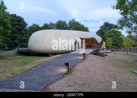 Summer Pavilion Serpentine Galleries Serpentine Pavilion 2014, Kensington Gardens, London, W2 3XA by Smiljan Radic Stock Photo