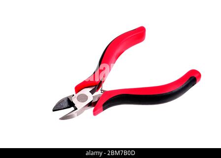 side cutter red black isolate close up Stock Photo