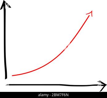 Vector illustration of a successful hand-drawn graph. Business concept Stock Vector