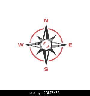 A compass rose icon eps 10 Royalty Free Vector Image