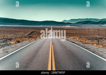 empty street in California Stock Photo