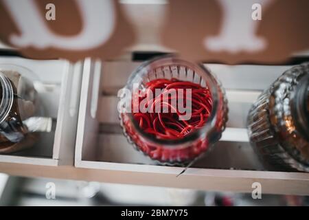 candy bar on a wedding party Stock Photo