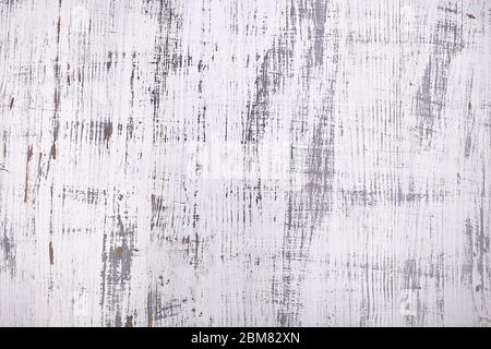 White wood chipped and weathered gray. Top view Stock Photo