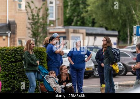 Clap for the NHS at Cheltenham General Hospital. Stock Photo