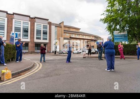 Clap for the NHS at Cheltenham General Hospital. Stock Photo