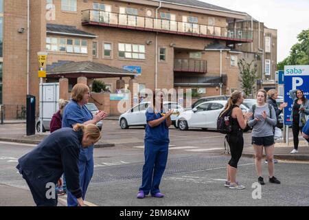 Clap for the NHS at Cheltenham General Hospital. Stock Photo