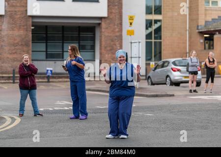 Clap for the NHS at Cheltenham General Hospital. Stock Photo