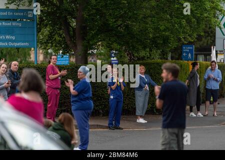 Clap for the NHS at Cheltenham General Hospital. Stock Photo