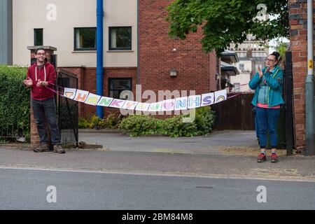 Clap for the NHS at Cheltenham General Hospital. Stock Photo