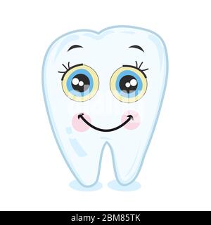 Smiling teeth. Tooth illustration Stock Vector