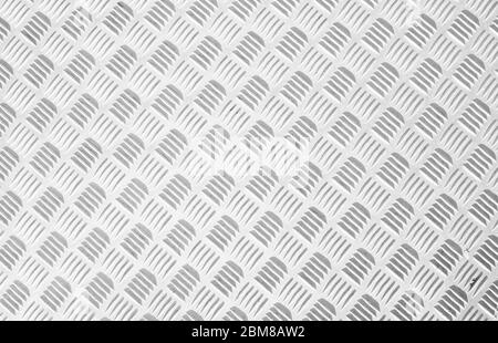 Steel dirty and used checker plate metal sheet. Can be use as background or texture Stock Photo