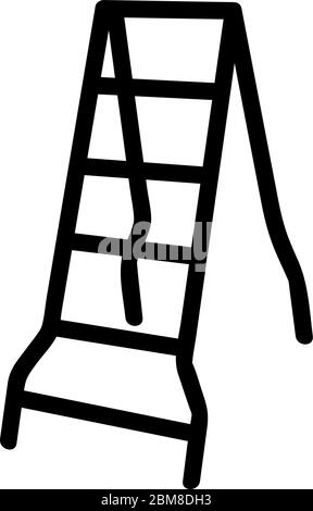 broken ladder icon vector outline illustration Stock Vector