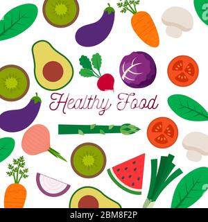 Healthy food poster Stock Vector