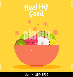 Healthy food poster Stock Vector