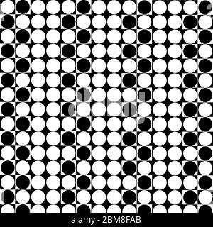 Seamless square rounded pop vector background Stock Vector
