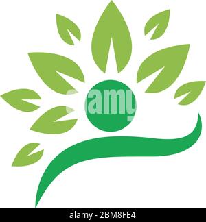 People tree care logo illustration Stock Vector