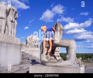 Vigeland sculptures in Frogner Park, Bydel Frogner, Oslo, Kingdom of Norway Stock Photo