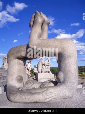 Vigeland sculptures in Frogner Park, Bydel Frogner, Oslo, Kingdom of Norway Stock Photo