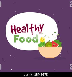 Healthy food poster Stock Vector