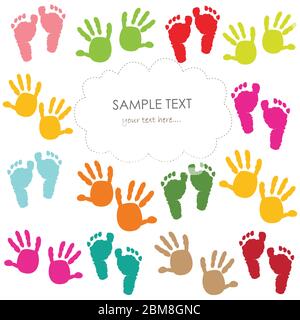 baby footprint borders clip art