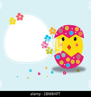 Chicken easter eggs card vector Stock Vector