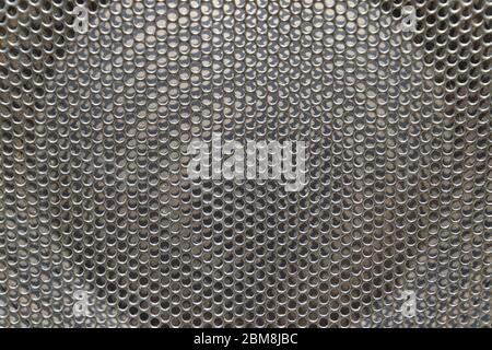 Low-frequency speaker of vintage Soviet acoustics. Dynamics 30gd-2 Stock Photo