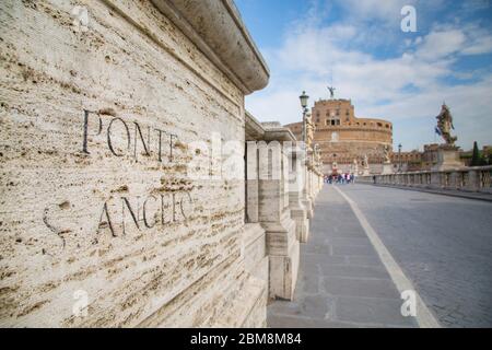 View of Castel Sant' Angelo, Rome, Lazio, Italy, Europe Stock Photo