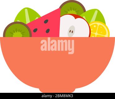 Isolated fruits bowl Stock Vector
