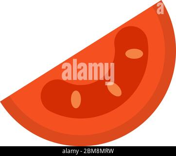 Isolated tomato cut icon Stock Vector