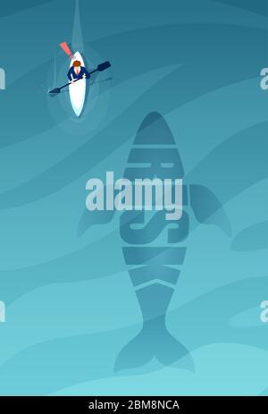 Risk management and awareness in business concept Stock Vector
