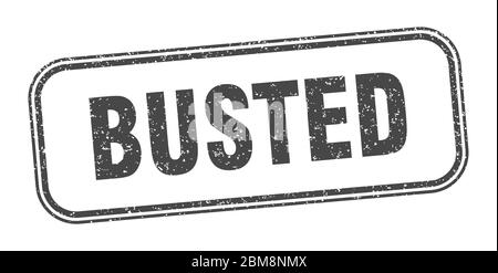 busted stamp. busted square grunge sign. label Stock Vector