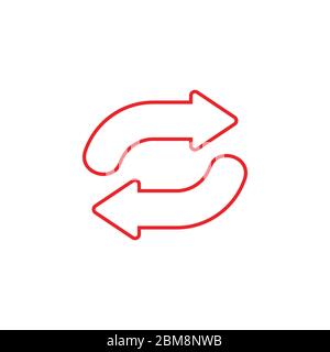 curves rotation arrow simple lgo vector Stock Vector